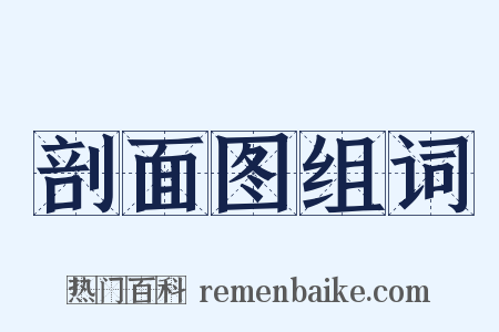 剖面图组词是什么意思的图片